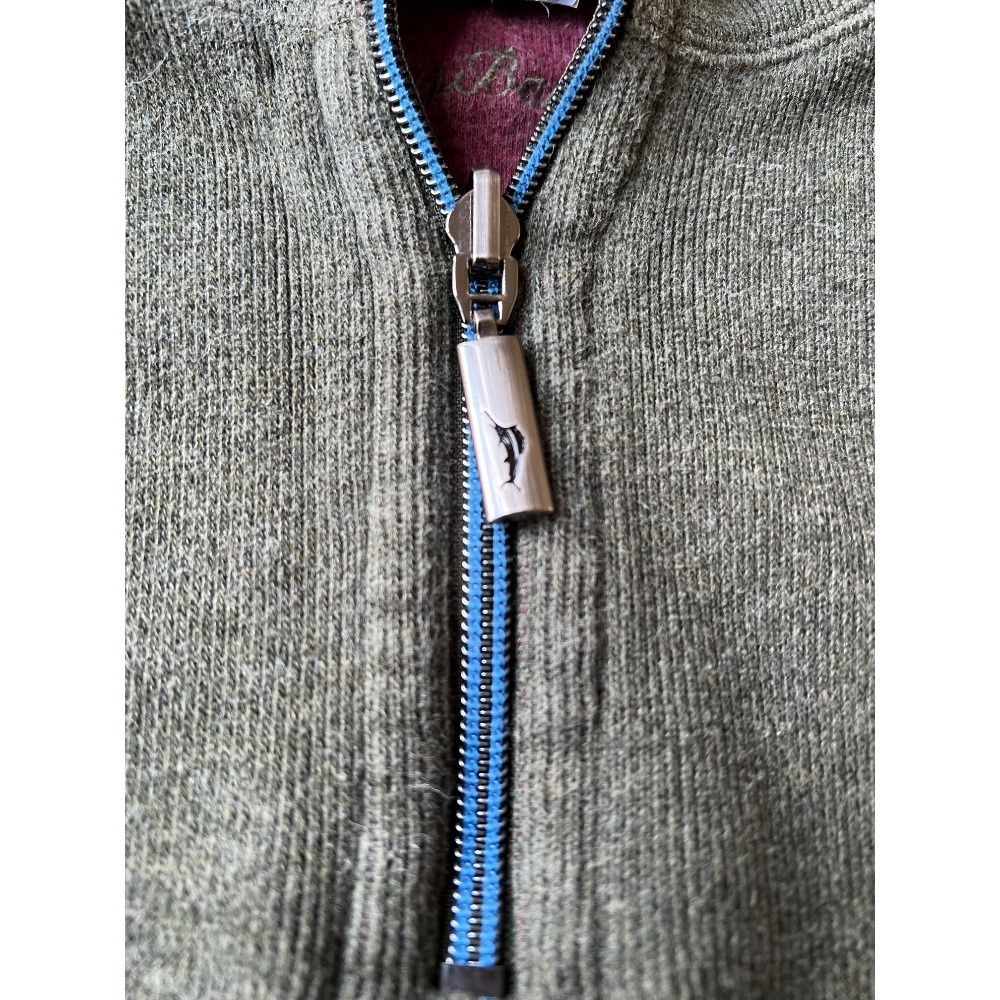 Tommy Bahama crew neck khaki sweater pullover men size L - Picture 8 of 9
